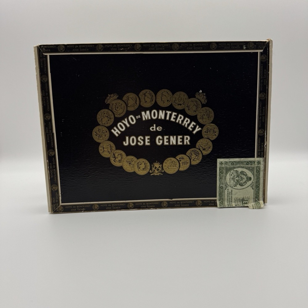 Hoyo de Monterrey Cigar Box Jose Gener Empty Box Wood Storage Vintage